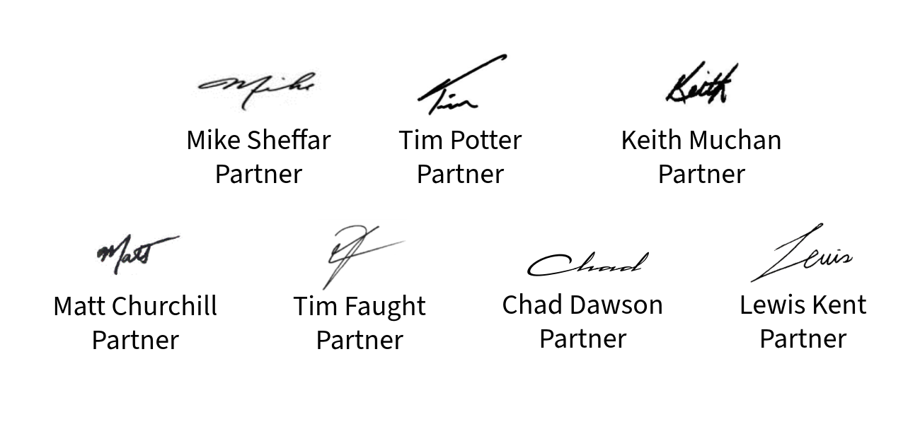 Partners signatures